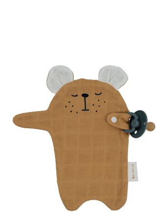 Pacifier Cuddle - Bear - Ochre Baby & Maternity Pacifiers & Accessories Pacifier Clips Oranssi Fabelab
