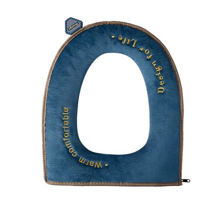 Dewenwils #2 Sammet Broderi Hem Förtjockad Toalettsits med Dragkedja