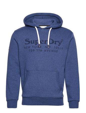 Vintage Venue Tonal Hood Hoodie Blå Superdry