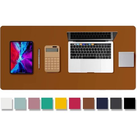 IC Skinn Skrivebordsunderlag, Musematte, Skrivebordsmatte, Sklisikker PU-Skinn Skrivebordsbeskytter, Skrivebordsunderlag for Bærbar PC