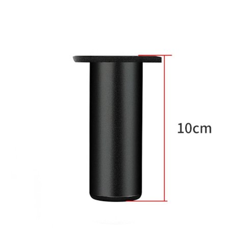 4 stk/sett Metallben Møbelben SVARTE 10CM Svart