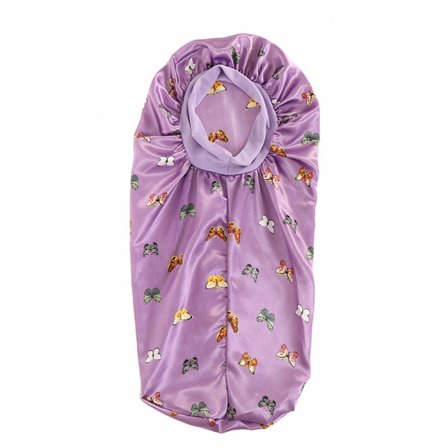 Damfjärilar Print Långa satinflätade huvar Hårskydd Bekväm nattmössa för att sova