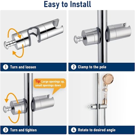 Universaali suihkupään pidike liukusauva 20–25 mm säädettävä suihku