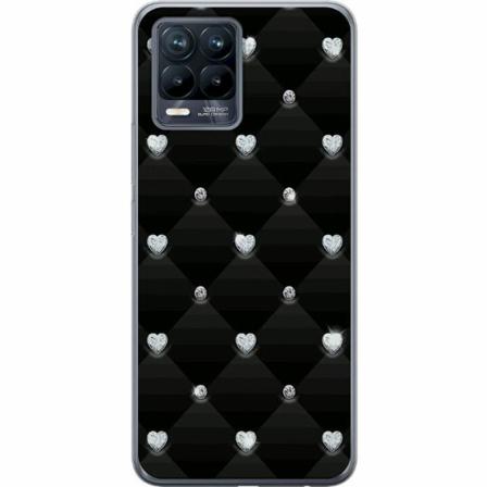 Realme 8 Genomskinligt Skal Bling Heart