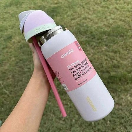 Owala 24/32oz FreeSip CANDY COATED Vannflaske Flip Top Rustfritt Stål Rosa