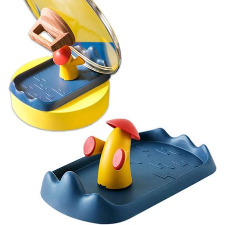 Kjøkkenredskapsstativ med dryppbrett, grytelokkholder, matskjeholder med lokkholder, benkeplateorganisator for øser, tenger, spatel Blue-max