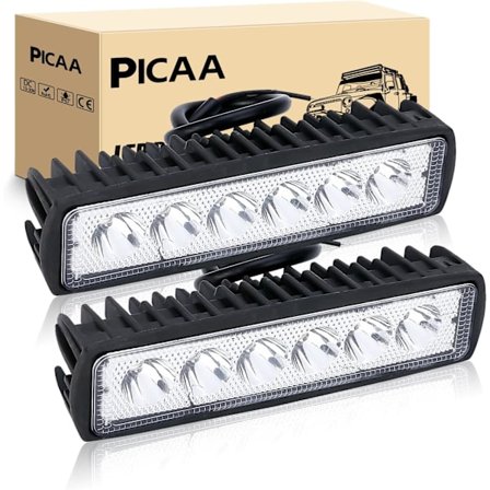 LED Strålkastare 2ST 6 Tum 18W Spotlight Långdistans Motorcykel Arbetsbelysning Lampa 12V Off Road Bil 4x4 Lastbil ATV SUV Lastbil