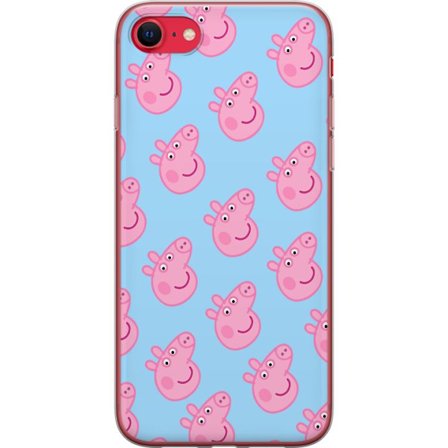 Kompatibelt Mobildeksel til Apple iPhone SE (2020) Peppa Pig spedbarnsfigur i pastellfarger, søt tegnet barneillustrasjon med myk minimalistisk stil
