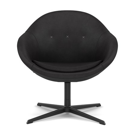 Varier Furniture Kokon Club - Black Leather - Black base