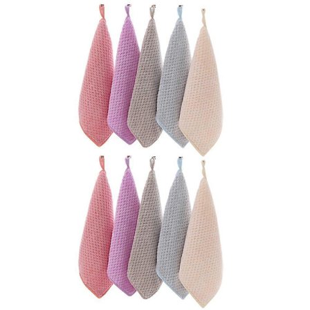 10-osainen ripustettava pyyhesetti keittiön ja kylpyhuoneen kuivaamiseen ripustuslenkillä Pehmeät imukykyiset keittiöpyyhkeet kasvopyyhkeet 
