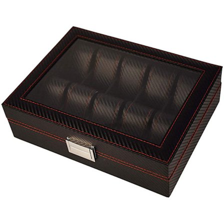 PU-nahkainen kello-, korurasia, säilytyslaatikko