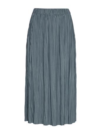 Uma Skirt 10167 Knælang Nederdel Blå Samsøe Samsøe
