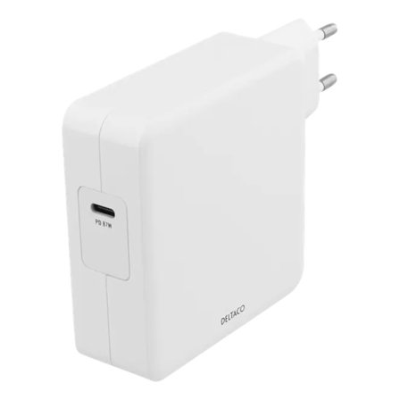 Deltaco 87W Laddare, USB-C PD, Snabbladdning, MacBook, iPhone m.fl.