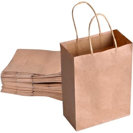 Kraftpapperspåsar med handtag, festpresentpåsar, presentpapperspåse, kraftpresentpåse för barnfest, firande