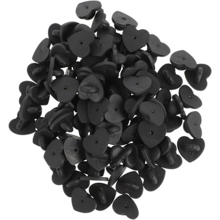 DIY Essential 100 stk Hjerteformede Brosjeholdere Verktøyfri Lås for Merker Smykker