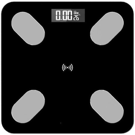 Baderomsvekt Kroppsfettvekt Digital Kroppsfettvekt Baderomsvekt piano svart