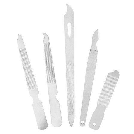 5 stk. Neglefil Neglefiler Og Buffere Tåneglefil