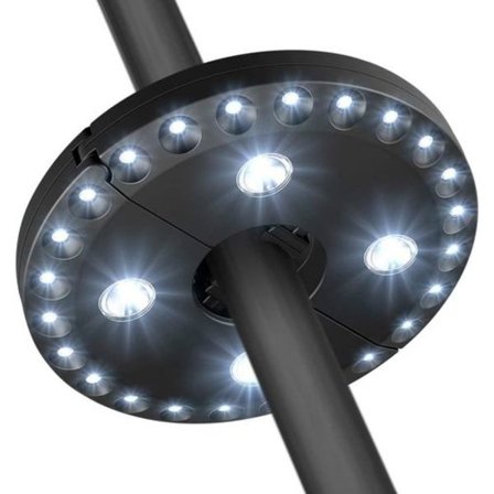 LED-parasolllys 28 LED-lys trådløs hagelys batteridrevet utendørs