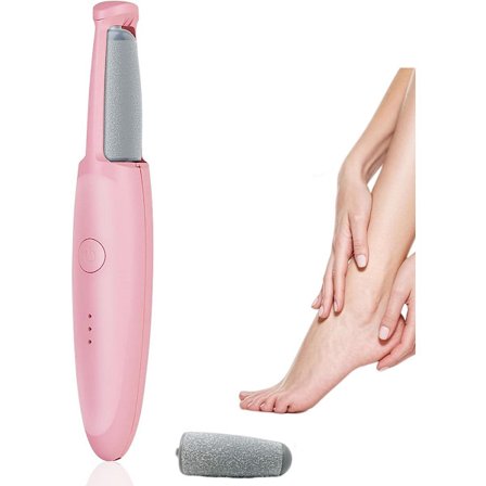 Elektrisk fodfil - Genopladelig elektrisk callusfjerner - Opgraderet version - For glattere fødder - 2 stk. tilbehør - Pedicureværktøj - Pedicure