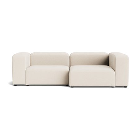 Milo Chaiselongue-Sofa, rechts | 260 cm in Loop Creme, modernes Design, gemütliche Polsterung für Wohnzimmer, hochwertige Web-Optik, 260cm.