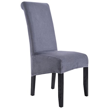 1PC Mørkegrå Stolebetræk Stretch Stort Spisestol Betræk La