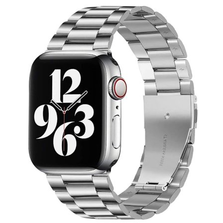 Metalliranneke Apple Watch 42/44/45/49 mm Hopea