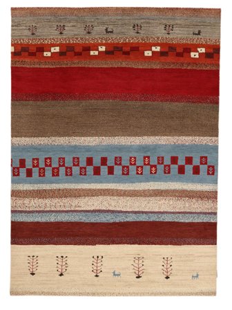 Gabbeh Loribaft Rug 175X243 Dark Red/Brown Wool, India