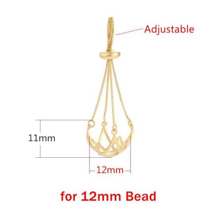 Stone Perle Holder Cage Pendant Stone Holder Pendant GULD