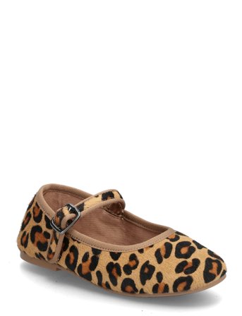 Mango Leopard-Print Leather Ballerinas - Multi/patterned - 21