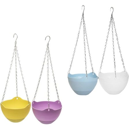 4 stk serie hengende plantepotter flerfarget innendørs utendørs planting eller oppbevaring hagepotter for planter, beholderpotte