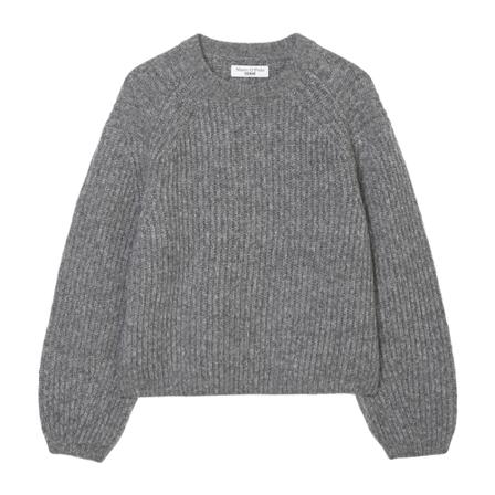 Marc O'Polo Knitted jumper with voluminous sleeves , Grijs , Dames , Maat: S