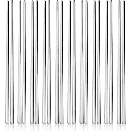 Ätpinnar Rostfria Ätpinnar, 10 Par Platta Metall Ätpinnar, Premium