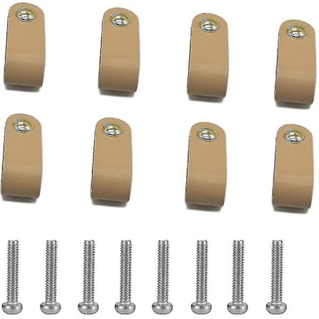 8 stk. Læderhåndtag, Lædermøbelhåndtag, Læderhåndtag med skruer, blødt