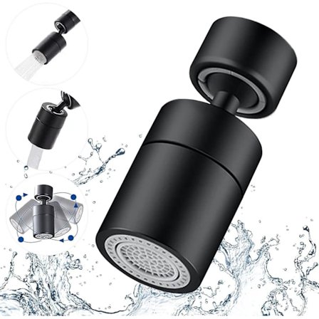 Starlight-hanan ilmastin, 360 astetta kääntyvä, 2 asentoa säädettävä keittiöhanan suodatin kupliva keittiöön ja kylpyhuoneeseen, 22 mm sisäkierre, 