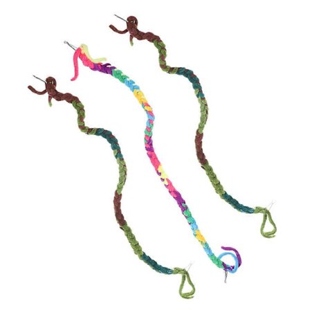 Reptil Klatretau Leketøy Krabbe Klatre Vinstoktau Atmosfære For Reptil Dyr 65.00X1.50X1.50CM 3 stk[D]