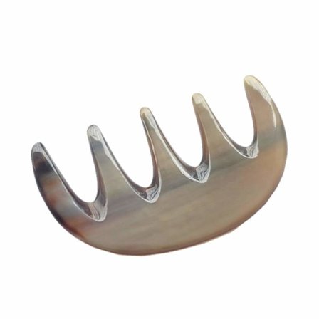 TG Hårkam Bredtannet Buffelhorn Tradisjonell Kinesisk Triggerpunktsterapi Guasha Skraping Massasje Kam