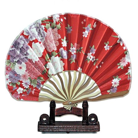 Vifte - Skjellformet bølget [Brun] - Rød