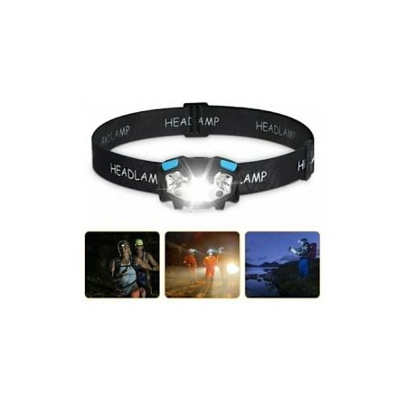 LED-pannlampa, 5000 lumen LED-arbetslampa, rörelsesensor pannlampa USB uppladdningsbar vattentät arbetslampa, 5 ljuslägen strålkastare, justerbart 