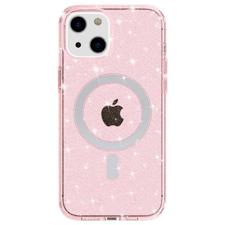 Glitter MagSafe Skal iPhone 14 Pro Max Transparent Rosa