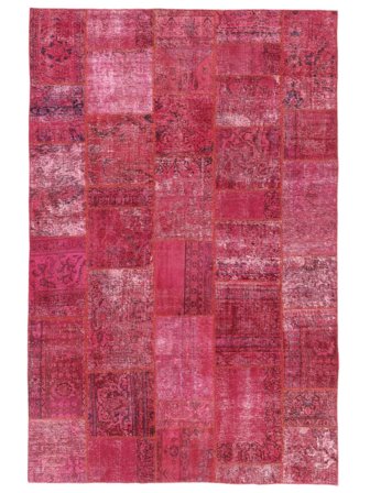 Alfombra Patchwork 199X304 Rojo Oscuro/Rojo (Lana, Persia)
