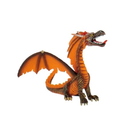 Micki Bullyland WD Figur Disney Djur Dragon Drake Orange Sitter