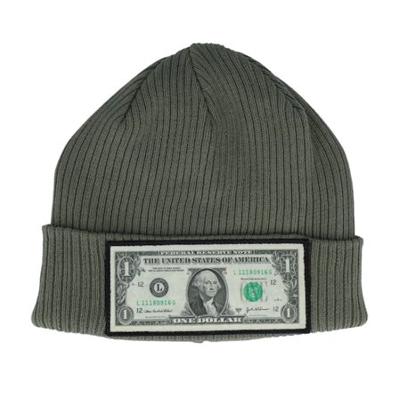 Calza Pennello - Grøn cuff Beanie - Dollar Bill Olive Green Beanie Organic Cotton Cuff @ Hatstore