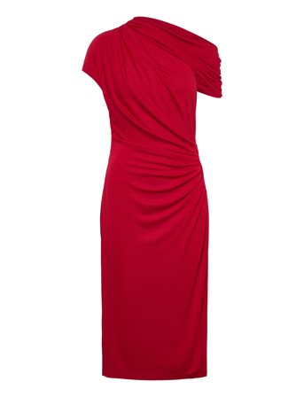 Lauren Ralph Lauren Stretch Jersey Off-The-Shoulder Dress - Red - 34