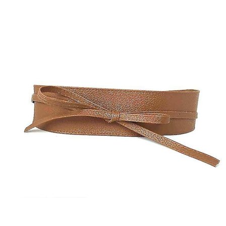 Women Wide Waist Belt Soft Faux Leather Obi Belt Wide Wrap Around Bowknot Ladies Waistband Belts