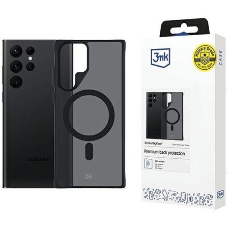 3MK Mobilskal till Galaxy S22 Ultra MagSafe Smoke - Svart