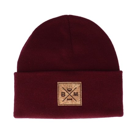 Bearded Man - Rouge cuff Bonnet - Bm Cross Patch Burgundy Beanie @ Hatstore
