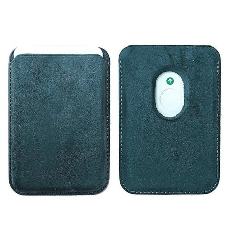 Type G Magnetisk Kortholder Kompatibel med MagSafe Semsket Skinn Avtakbart Kortlomme på Baksiden