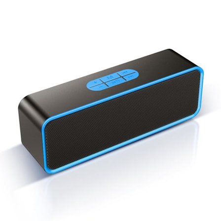En (blå, ca. 180*44*63mm) Bluetooth-høyttaler mini bærbar