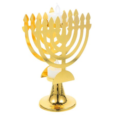 LED Elektrisk Chanukka Menorah Dekorativ LED Ljus Flamlös Ljus