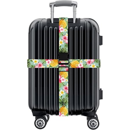 Värikkäät Säädettävät Matkalaukkuvyöt Laukkuun, Hihnat, Matkalaukkuhihnat Laukkuja Varten, Ananas Plumeria
